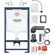 Инсталляция с подвесным унитазом комплект: Grohe Rapid SL 38772001 с подвесным безободковым унитазом Aquatek Европа AQ1900-00 сиденье микролифт, крепление, кнопка смыва хром, Цвет производителя: белый фото 2