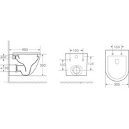 Унитаз подвесной безободковый Azario Teramo AZ-0053 SP с крышкой микролифт, Цвет производителя: белый фото 3