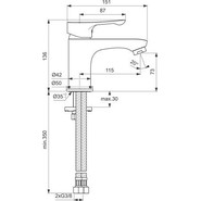 Смеситель для раковины Ideal Standard Alpha BC552AA фото 3