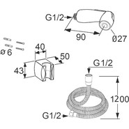 Гигиенический душ Kludi Bozz 7304205-00 фото 3