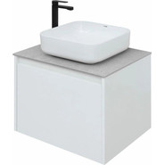 Тумба подвесная со столешницей Aquanet Nova Lite 60 см 242574 (1 ящик) белый, Цвет фасада: белый фото 