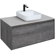 Тумба подвесная со столешницей Aquanet Nova Lite 100 см 242579 (1 ящик) дуб рошелье, Цвет фасада: дуб рошелье фото 