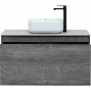 Тумба подвесная со столешницей Aquanet Nova Lite 100 см 242579 (1 ящик) дуб рошелье, Цвет фасада: дуб рошелье фото 4