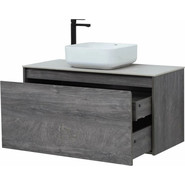 Тумба подвесная со столешницей Aquanet Nova Lite 100 см 242579 (1 ящик) дуб рошелье, Цвет фасада: дуб рошелье фото 5