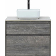 Тумба подвесная со столешницей Aquanet Nova Lite 60 см 242577 (2 ящика) дуб рошелье, Цвет фасада: дуб рошелье фото 3