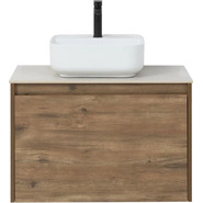 Тумба подвесная со столешницей Aquanet Nova Lite 75 см 249514 (1 ящик) дуб рустикальный, Цвет фасада: тёмное дерево фото 