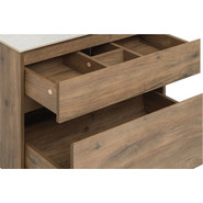 Тумба подвесная со столешницей Aquanet Nova Lite 75 см 249515 (2 ящика) дуб рустикальный, Цвет фасада: тёмное дерево фото 6