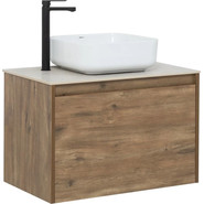 Тумба подвесная со столешницей Aquanet Nova Lite 75 см 249514 (1 ящик) дуб рустикальный, Цвет фасада: тёмное дерево фото 5