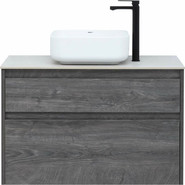 Тумба подвесная со столешницей Aquanet Nova Lite 90 см 242267 (2 ящика) дуб рошелье, Цвет фасада: дуб рошелье фото 