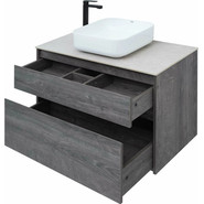 Тумба подвесная со столешницей Aquanet Nova Lite 90 см 242267 (2 ящика) дуб рошелье, Цвет фасада: дуб рошелье фото 6