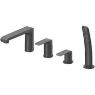 Смеситель для ванны Ravak Flat - FL 026.20 X070176, чёрный матовый фото 