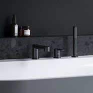 Смеситель для ванны Ravak Puri X070186, чёрный матовый фото 3