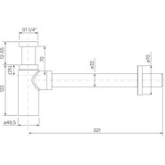 Сифон для умывальника Iddis Optima Home OPTGM00i84, графит фото 4