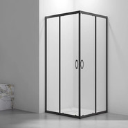 Душевое ограждение Veconi Rovigo 90x90 см RV101B-90-01-C4, чёрный/прозрачное фото 