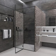 Душевая дверь Veconi Vianno 90 см VN73B-90-01-C4, чёрный/прозрачное фото 2