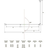 Душевое ограждение Veconi Rovigo 100x90 см RV034-10090-01-C7, хром/прозрачное фото 2