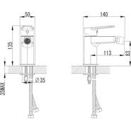 Смеситель для биде Azario Castelo AZ-VJC468274C фото 2