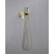 Набор для гигиенического душа Abber Daheim AF8225G, золото матовое фото 3