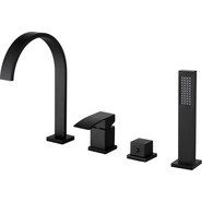 Смеситель для ванны Abber Wasserfall AF8613B, черный матовый, Цвет производителя: чёрный матовый фото 