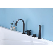 Смеситель для ванны Abber Wasserfall AF8613B, черный матовый, Цвет производителя: чёрный матовый фото 2