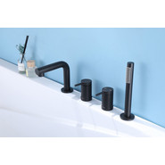 Смеситель для ванны Abber Emotion AF8813B, черный матовый, Цвет производителя: чёрный матовый фото 2