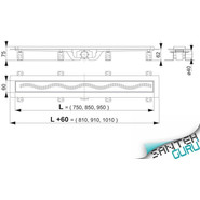 Трап Alcadrain APZ8-850M Simple (AG100101850), Цвет производителя: нержавеющая сталь/мат, Размер трапа: 850 фото 3