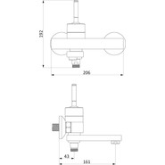 Смеситель для ванны Damixa Arc 291000000, Цвет производителя: хром фото 5