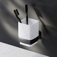 Стакан для зубных щеток AM.PM Gem A9034322, цвет чёрный фото 2