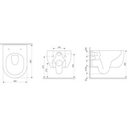 Унитаз подвесной безободковый Damixa Scandinavian Pure DX36C1701SC с тонкой крышкой микролифт фото 6