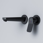 Смеситель для раковины настенный Am.Pm X-Joy F85A72622, черный, Цвет производителя: чёрный фото 4