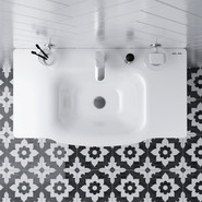 Тумба подвесная с раковиной Am.Pm Like 80 см M80FHX0802WG, белый глянцевый фото 4