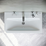 Тумба напольная с раковиной Am.Pm Gem S 75 см M91FSX0752WG, белый глянцевый, Цвет фасада: белый фото 4