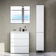 Тумба напольная с раковиной Am.Pm Gem S 75 см M91FSX0752WG, белый глянцевый, Цвет фасада: белый фото 6