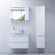 Тумба подвесная с раковиной Am.Pm Like 80 см M80FHX0802WG, белый глянцевый фото 6