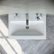 Тумба напольная с раковиной Am.Pm Gem S 60 см M91FSX0602WG, белый глянцевый, Цвет фасада: белый фото 4