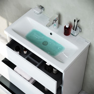 Тумба напольная с раковиной Am.Pm Gem S 75 см M91FSX0752WG, белый глянцевый, Цвет фасада: белый фото 5