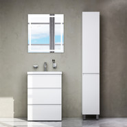 Тумба напольная с раковиной Am.Pm Gem S 60 см M91FSX0602WG, белый глянцевый, Цвет фасада: белый фото 6