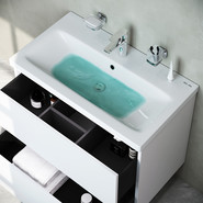 Тумба подвесная с раковиной Am.Pm Gem 75 см M90FHX07522WG, белый глянец, Цвет фасада: белый глянцевый фото 5