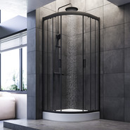 Душевое ограждение Am.Pm Gem 80x80 см W90G-401-080BT, черный/прозрачное фото 3