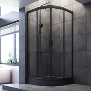 Душевое ограждение Am.Pm Gem 90x90 см W90G-401-090BT, черный/прозрачное фото 2