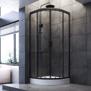 Душевое ограждение Am.Pm Gem 80x80 см W90G-401-080BT, черный/прозрачное фото 2