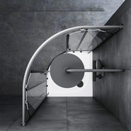 Душевое ограждение Am.Pm Gem 80x80 см W90G-401-080BT, черный/прозрачное фото 4