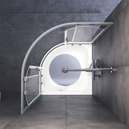 Душевое ограждение Am.Pm Gem Deep 90х90 см W90G-401A090WT, хром/прозрачное фото 4