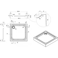 Поддон акриловый Am.Pm Gem 90х90 см W90T-403-090W фото 3