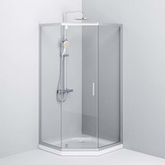Душевое ограждение Am.Pm Gem 90x90 см W90G-405-090MT, хром/прозрачное фото 5