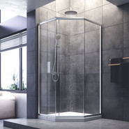 Душевое ограждение Am.Pm Gem 90x90 см W90G-405-090MT, хром/прозрачное фото 3