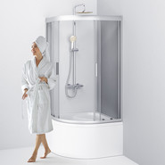 Душевое ограждение Am.Pm Gem Deep 90х90 см W90G-401A090WT, хром/прозрачное фото 6