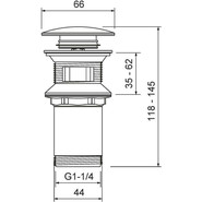 Донный клапан Timo 8011/17, золото матовое фото 2