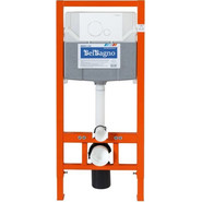 Инсталляция для унитаза BelBagno BB001-120/BB014-SR-BIANCO (кнопка Sfera, цвет белый) фото 2