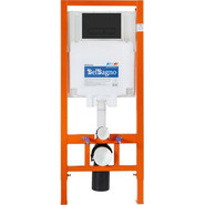 Инсталляция с подвесным безободковым унитазом BelBagno Colorato BB062CHR-MB/BB062SC-MB/BB002-80/BB007-PR-NERO.M (кнопка смыва Prospero, черный матовый) фото 5